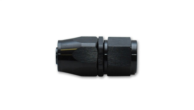 Vibrant -4AN straight hose end fitting, metal automotive fitting with threaded end for secure hose connection.