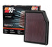 K&N Engineering drop-in air filter for 2019 Chevrolet Silverado 1500 V8 5.3L engine, showing the clean, reusable filter element.