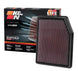 K&N Engineering drop-in air filter for 2019 Chevrolet Silverado 1500 V8 5.3L engine, showing the clean, reusable filter element.
