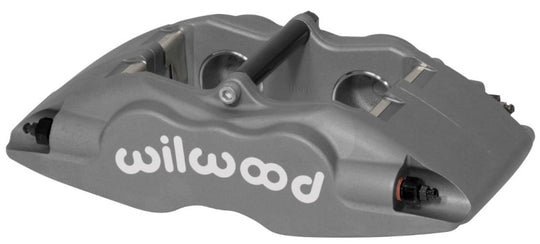 Wilwood Forged Superlite brake caliper with 1.62-inch pistons and 1.10-inch disc for high-performance braking.