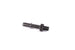 Radium Engineering 3/8-inch SAE male to 1/8-inch NPT male fitting, metal automotive fluid connector on a white background.