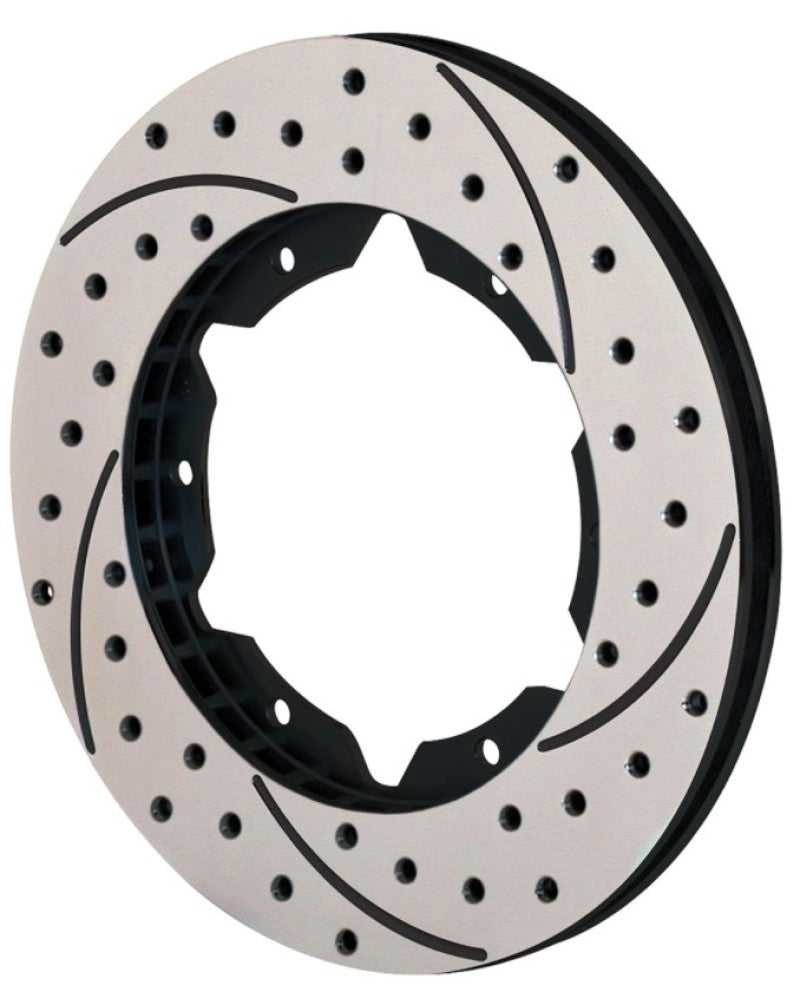 Wilwood UL30 iron LH brake rotor, 11-inch diameter, black drilled 2-piece rotor with 6x6.25 inch bolt pattern, automotive braking component