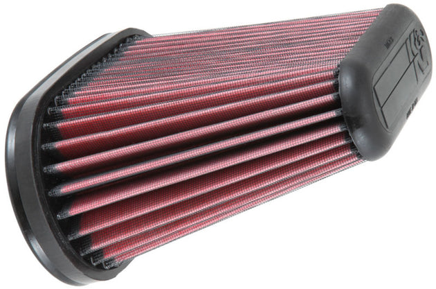 K&N Engineering drop-in air filter for 2014-2015 Chevrolet Corvette 6.2L V8 engine, with pleated filter media and black frame.