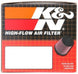 K&N Engineering round drop-in air filter with 2.875-inch ID, 3.875-inch OD, 2-inch height, designed for vehicle air intake systems.