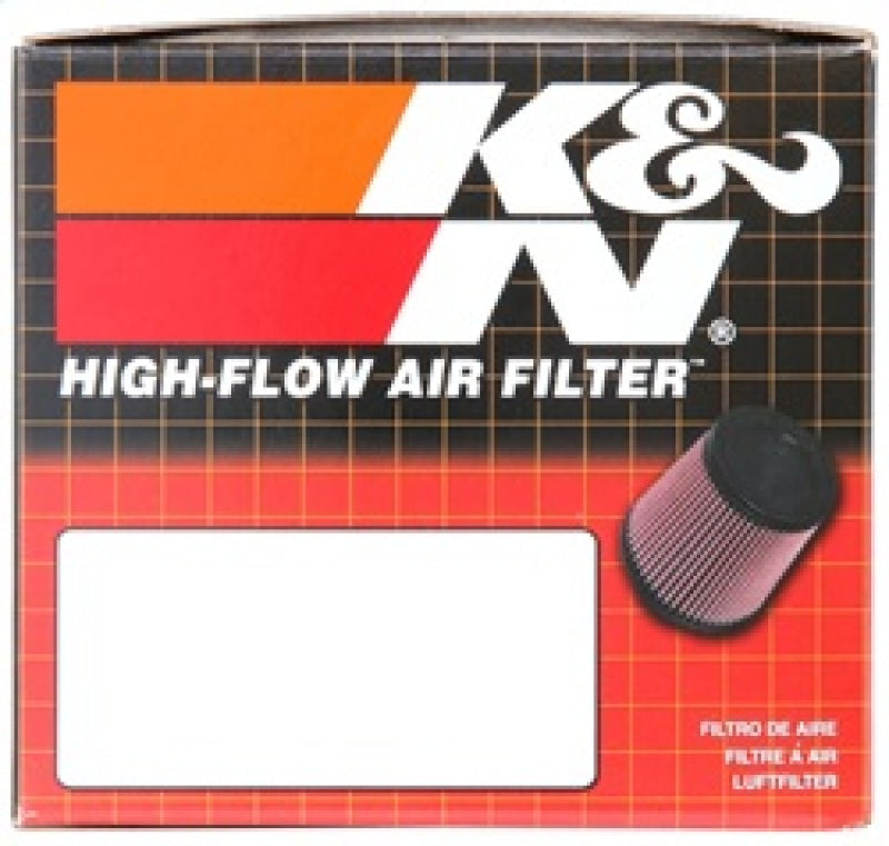 K&N Engineering round drop-in air filter with 2.875-inch ID, 3.875-inch OD, 2-inch height, designed for vehicle air intake systems.