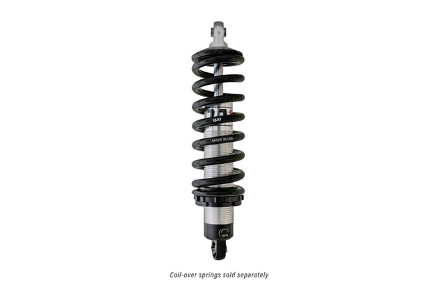 QA1 Proma Star Series coil-over shock absorber with bearing mount, adjustable, aluminum body, 10.125 to 14 inches length.