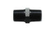 Vibrant aluminum 1/4in NPT straight union pipe fitting showing threaded ends and smooth surface for plumbing connections.