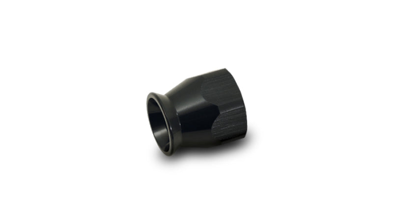 Vibrant black -8AN hose end socket fitting for PTFE hoses, designed for secure and durable connections in automotive or racing setups.