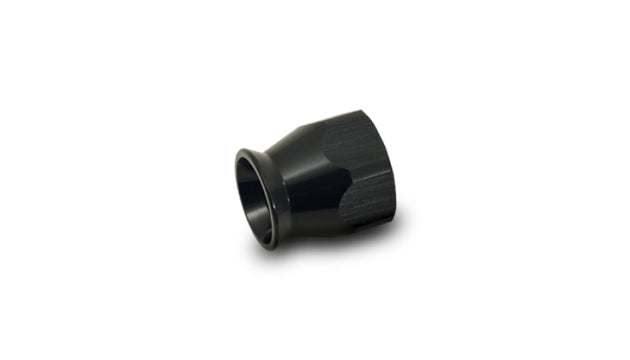 Vibrant black -8AN hose end socket fitting for PTFE hoses, designed for secure and durable connections in automotive or racing setups.