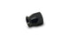 Vibrant black -8AN hose end socket fitting for PTFE hoses, designed for secure and durable connections in automotive or racing setups.