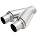 MagnaFlow Y Pipe, smooth transition, 2.5/3 inch diameter, 10-inch length, aluminum construction, automotive exhaust component