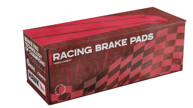 Hawk Performance Wilwood Superlite HT-10 racing brake pads for high-performance racing brake system, shown in a close-up image.