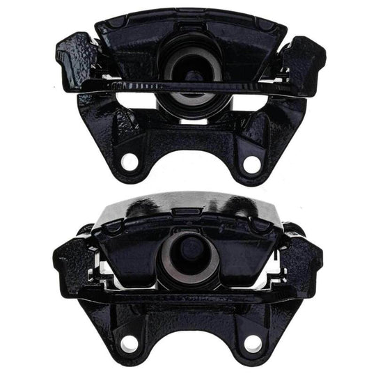 PowerStop rear black brake calipers for 2007-2020 Cadillac Escalade, pair with mounting brackets, performance brake upgrade.