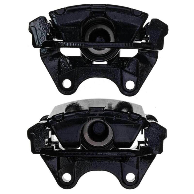 PowerStop rear black brake calipers for 2007-2020 Cadillac Escalade, pair with mounting brackets, performance brake upgrade.