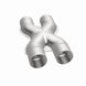 MagnaFlow Smooth Trans X 2.5/2.5 X 12 stainless steel exhaust X pipe for automotive performance and sound enhancement.