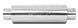 MBRP universal quiet tone muffler with 5-inch inlet and outlet, 8-inch diameter body, 31-inch overall length, black finish.