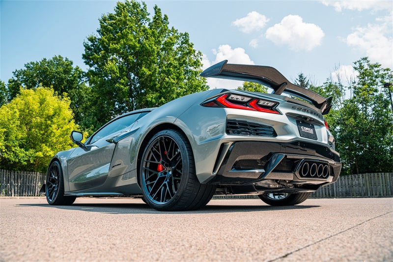 CORSA Performance Corsa 23-25 Chevrolet Corvette C8 Z06 3-inch valved cat-back exhaust muffler system with re-used stock tips.
