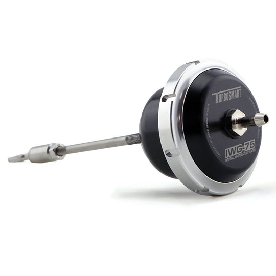Turbosmart IWG75 15+ Ford Mustang 2.3L black internal wastegate actuator for Turbonetics NXT turbocharger system.