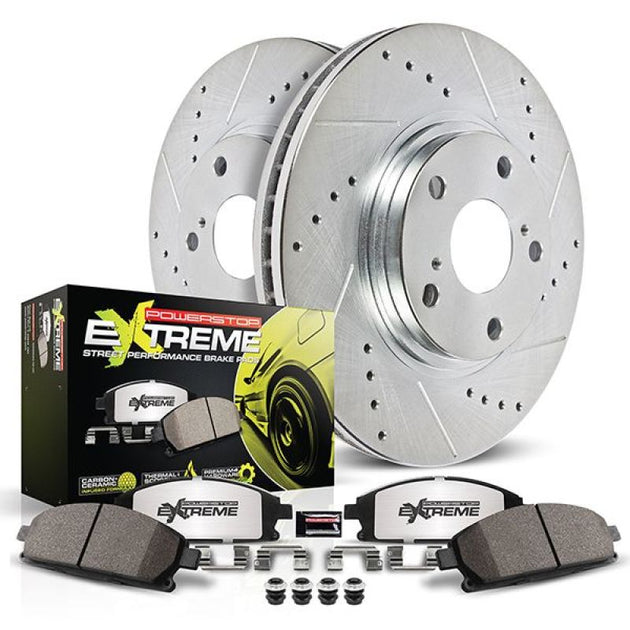 PowerStop Z26 Street Warrior brake kit with rear rotors and pads for 2020-2021 Chevrolet Corvette, performance brake upgrade.