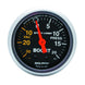 AutoMeter Sport-Comp 52mm mechanical boost gauge showing 20 PSI, with black face and chrome bezel for automotive performance monitoring.