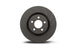 Hawk Performance Talon brake rotors with slot and drilled design, shown in a close-up view highlighting their performance features.