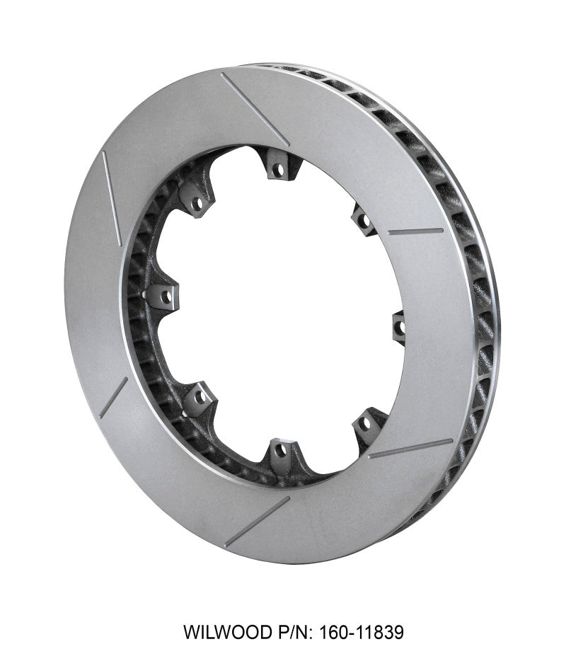 Wilwood GT48 SPC-37-RH 12.19-inch 2-piece brake rotor with 8 on 7-inch bolt pattern, showing the vented surface and mounting holes.