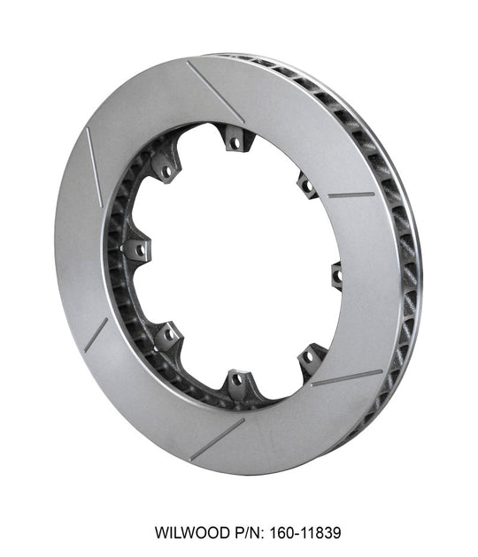 Wilwood GT48 SPC-37-RH 12.19-inch 2-piece brake rotor with 8 on 7-inch bolt pattern, showing the vented surface and mounting holes.