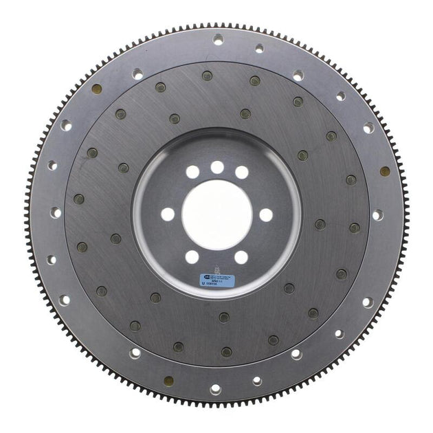 McLeod Racing aluminum flywheel for Chevy LS engines 1997 and up, 12-inch steel insert, 168-tooth design, automotive performance part.