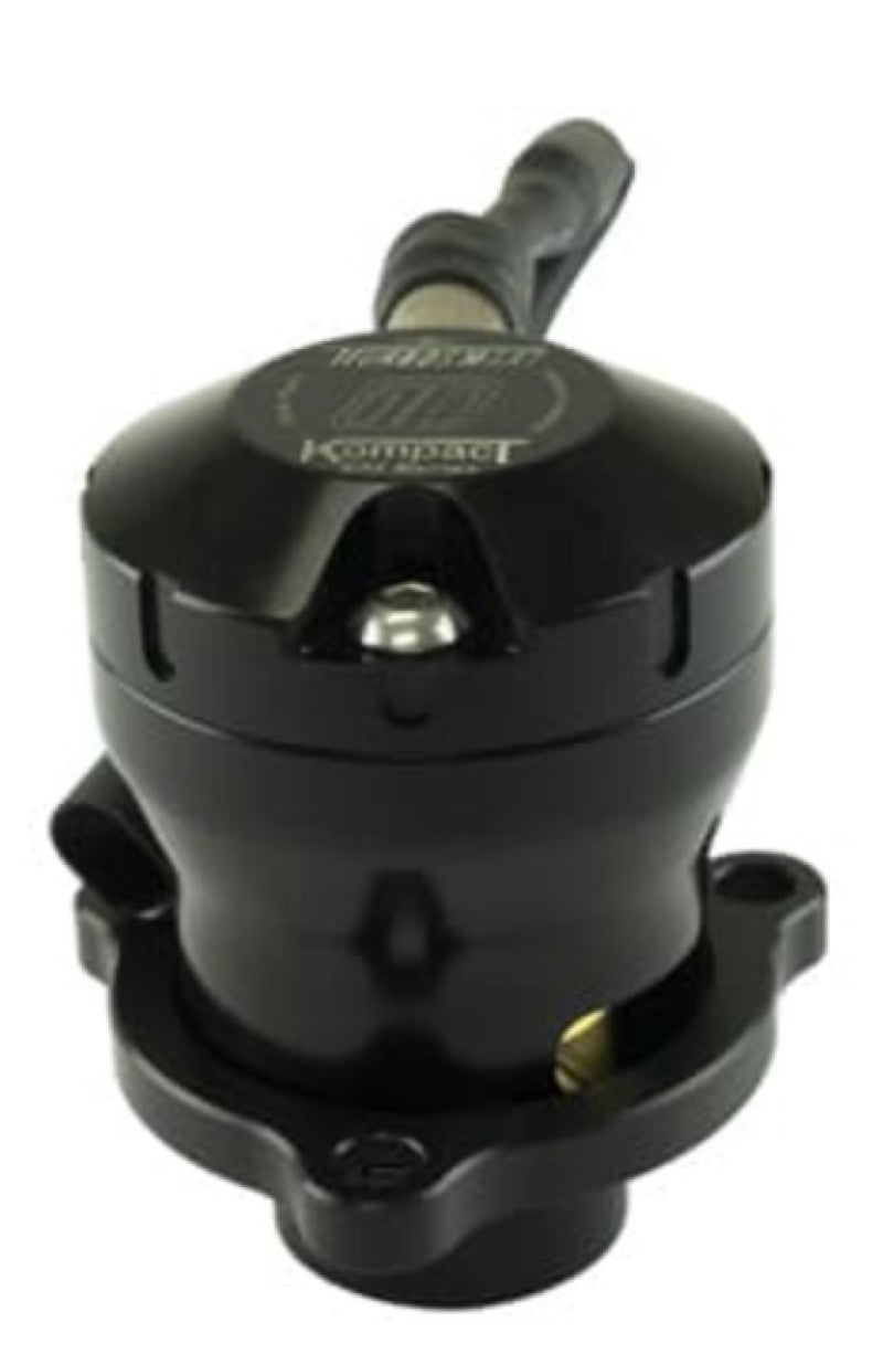 Turbosmart Kompact EM Dual Port VR19 BOV blow off valve installed in a Ford Bronco 2.0L to 3.0L engine, showing the valve and hoses.