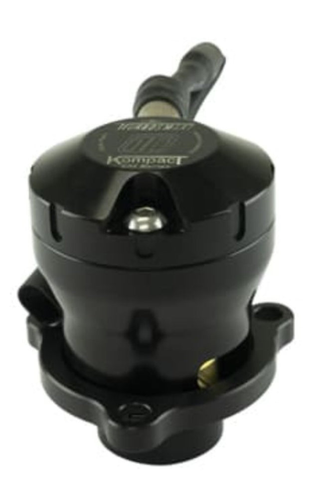 Turbosmart Kompact EM Dual Port VR19 BOV blow off valve installed in a Ford Bronco 2.0L to 3.0L engine, showing the valve and hoses.
