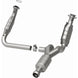MagnaFlow catalytic converter direct fit for Chevy Avalanche 5.3L 2009-2013, showing the metal component with inlet and outlet flanges.