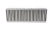 Vibrant vertical flow intercooler core with 24-inch width, 8-inch height, and 3.5-inch thickness for high-performance cooling.