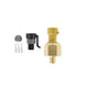 AEM 3.5 BAR MAP sensor brass gauge kit with flying lead, showing pressure measurement dial and brass sensor components.