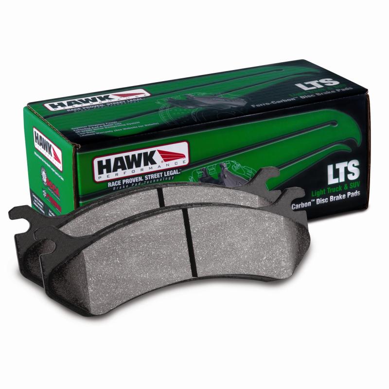 Hawk Performance front brake pads for 2007-2008 Escalade 6.2 and Avalanche Super Duty, performance brake pads set with two pads visible