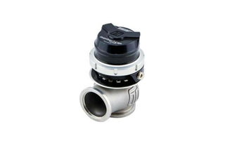 Turbosmart WG40HP Gen-V Comp-Gate high pressure 40mm wastegate in black, with 35 PSI pressure regulation and metal components.