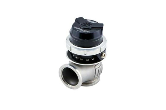 Turbosmart WG40HP Gen-V Comp-Gate high pressure 40mm wastegate in black with 35 PSI setting, designed for turbocharged engines.