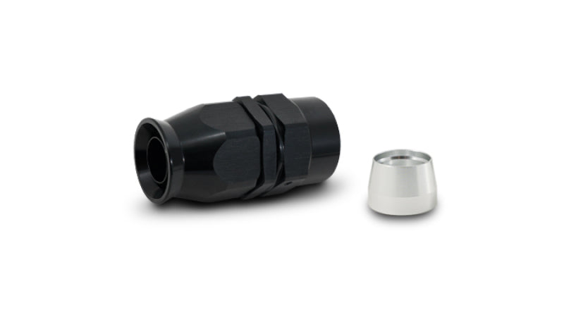 Vibrant -4AN straight hose end fitting for PTFE-lined hose, made of durable metal, with smooth threaded connection and polished finish.