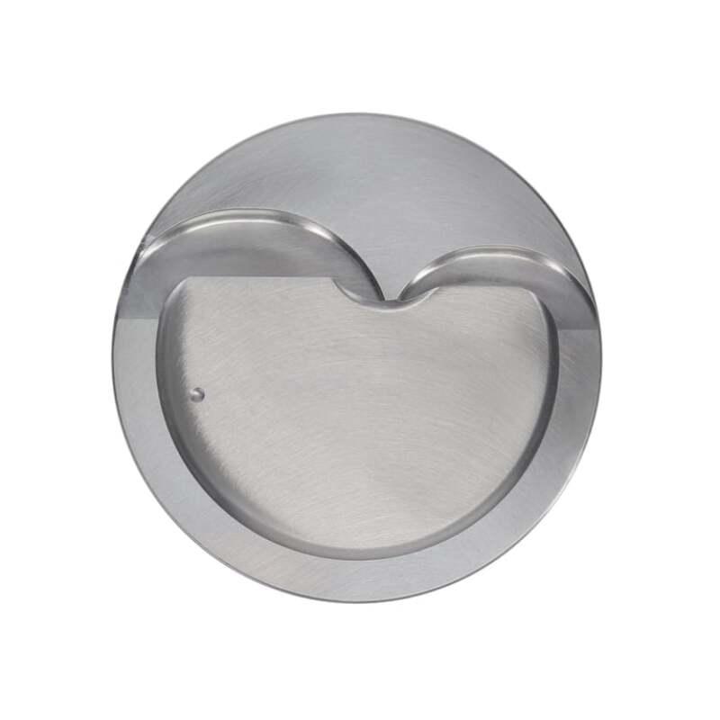Wiseco Chevy LS Series forged piston set with -11cc R/Dome, 1.300x4.070 size, for 8-cylinder engine, on piston shelf.