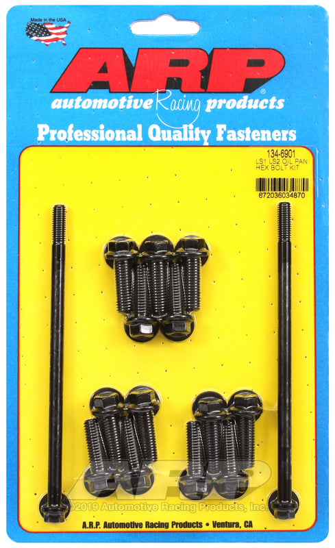 ARP LS1/LS2 Hex Oil Pan Bolt Kit featuring durable hardware for LS engine oil pan installation.