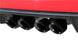 Corvette C6 2009-2013 Corsa Xtreme axle-back exhaust with dual black 3.5-inch tips on a 6.2L V8 engine.
