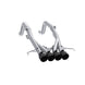MBRP axle-back muffler bypass with quad black tips for 2014-2019 Chevrolet Corvette 6.2L, showing the black exhaust tips and piping.