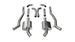 Corvette Corsa Performance catback exhaust for 2011-2013 Chevrolet Camaro SS 6.2L V8, featuring factory bezel connections.
