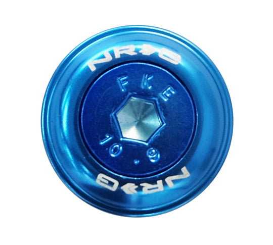 NRG blue fender washer kit with M6 bolt rivets for plastic, includes 10 hardware pieces for automotive fender repairs.