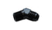 Vibrant 10AN to 1/2 inch NPT 45-degree elbow fitting showing metal construction and threaded ends for hydraulic or fuel systems.