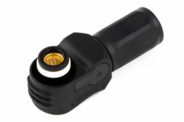 Black Haltech NEXUS R3 120A SurLok connector fitting shown in close-up detail.