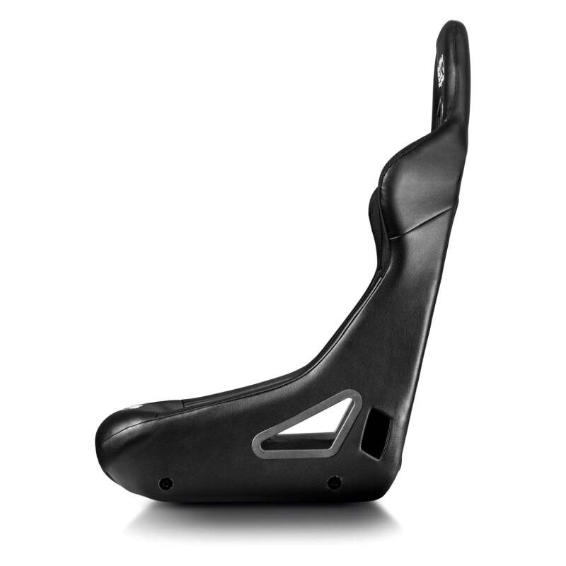 Black Sparco Sprint race seat with racing harness slots and supportive design for high-performance driving.