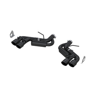 MBRP catback exhaust system for 2016-2019 Chevy Camaro V8 6.2L, black race dual axle back with 4.5-inch quad dual wall tips