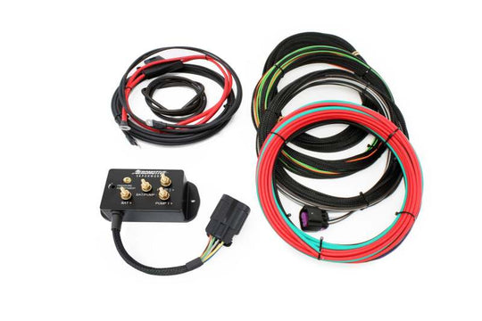 Aeromotive VaporWorx Triple Fuel Pump Returnless PWM Module Controller kit installed in a vehicle’s engine bay.