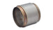 Vibrant SS Race Muffler with 5-inch inlet and outlet, 5-inch long, showcasing polished stainless steel construction.