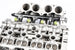 Radium Engineering Toyota 3S-GE/3S-GTE Gen 3-5 fuel rail showing metal construction, mounting points, and inlet connections.